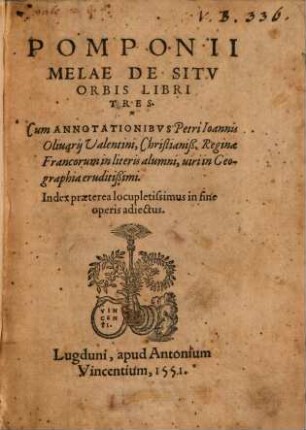 De situ orbis libri tres