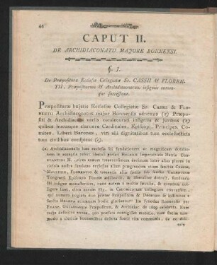 Caput II. De Archidiaconatu Maiore Bonnensi.