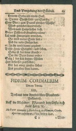 Fidium Cordialium Decas Tertia. XXI. - XXX.