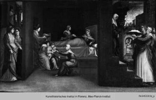 Anbetung der Könige : Predella mit Szenen aus dem Leben Mariens
