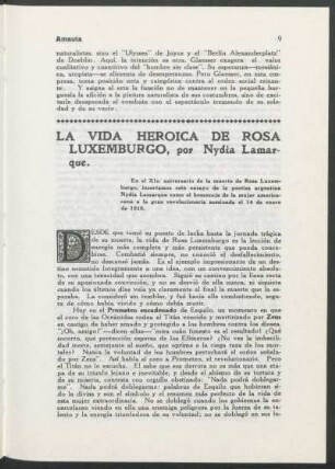 La vida heróica de Rosa Luxemburgo