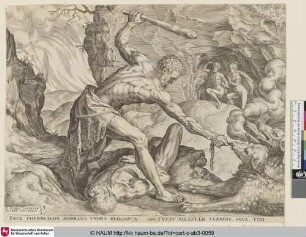 [Herkules legt Kerberos in Ketten; Hercules casts Cerberus into chains; Hercule et Cerbere]