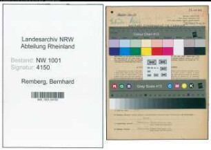 Entnazifizierung Bernhard Remberg, geb. 29.09.1906 (Kfz.Fahrer)