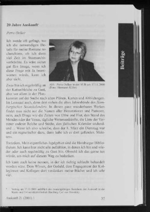 20 Jahre Auskunft