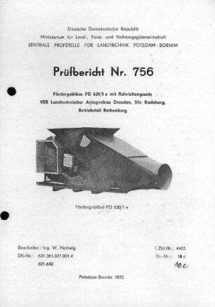 Fördergebläse FG 630/1e