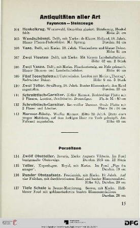 Antiquitäten aller Art (Nr. 104-178)