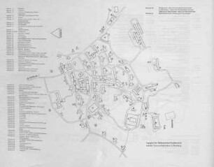 Lageplan der Medizinischen Fachbereiche und der Universitätskliniken in Homburg