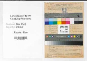 Entnazifizierung Else Roeder , geb. 12.06.1906 (Stenotypistin)