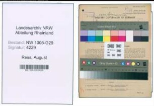 Entnazifizierung August Ress , geb. 20.03.1897 (Bahnsekretaer)
