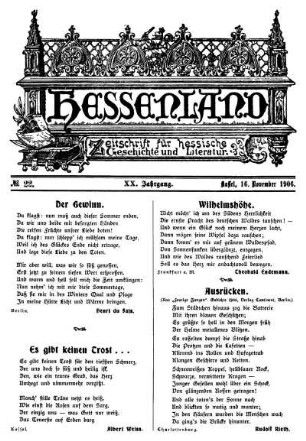 No. 22, 16. November 1906