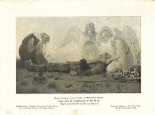Grafik "Der Tod ist verschlungen mit dem Sieg"