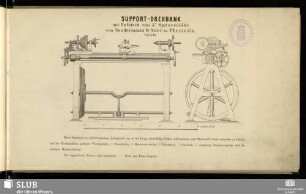 Support-Drehbank mit Fusstritt von 5" Spitzenhöhe : 1/10 n. Gr.
