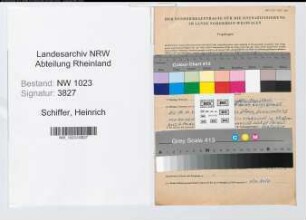 Entnazifizierung Heinrich Schiffer , geb. 11.09.1904 (Landesinspektor)
