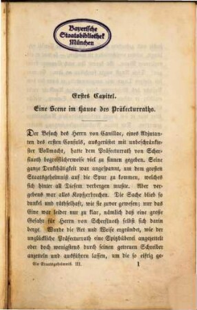 Ein Staatsgeheimniss : Roman von Levin Schücking. 3