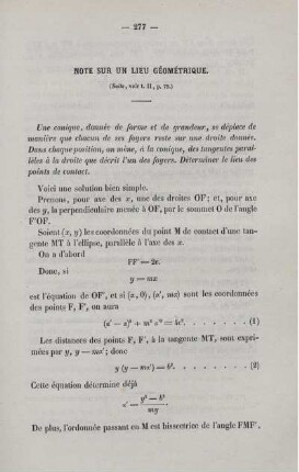 Note sur un lieu géométrique.