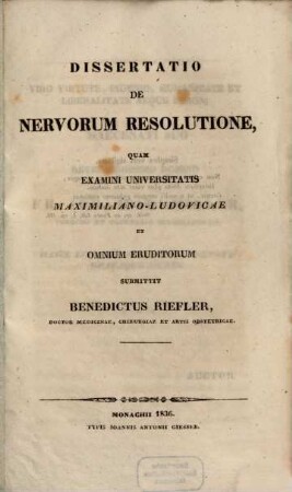 Dissertatio de nervorum resolutione