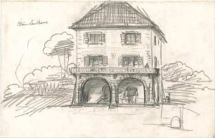 Hildebrand, Adolf von; Italien ; Landhäuser - Kleines Landhaus (Perspektive)