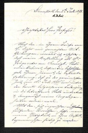 Brief von Kerz