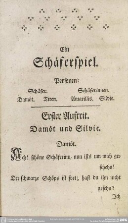 Ein Schäferspiel