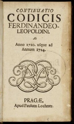 [1]: Continuatio codicis Ferdinandeo-Leopoldini. [1]