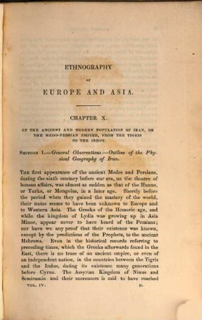 Researches into the physical history of mankind, 4. Researches into the history of the Asiatic nations