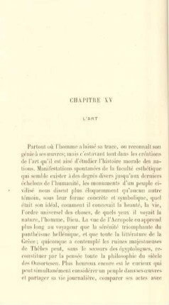 Chapitre XV. L'art