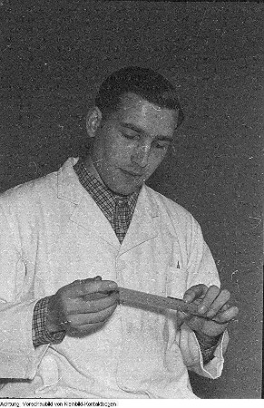 Studenten, u.a.: Dresden, Wohnheim Reichsstraße (Fritz-Löffler-Straße), Juni 1955