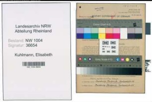 Entnazifizierung Elisabeth Kuhlmann , geb. 10.09.1902 (Telefonistin)