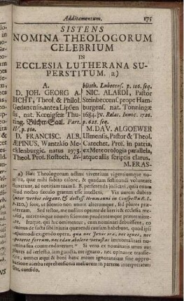 Sistens nomina theologorum celebrium ...