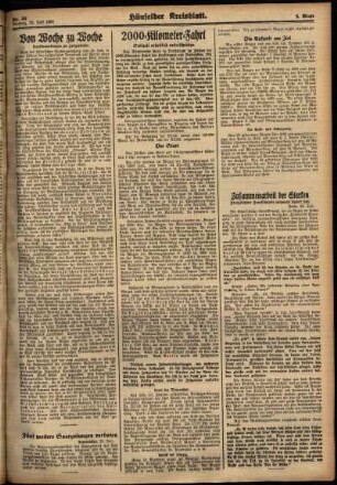 Zweite Ausgabe vom Montag, den 23. Juli 1934.