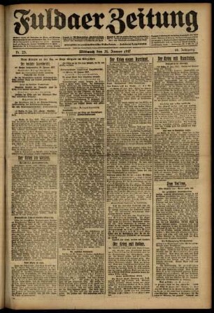 Ausgabe vom Mittwoch, den 31. Januar 1917.