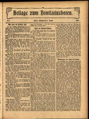Zweite Ausgabe vom Sonntag, den 07. Januar 1906.