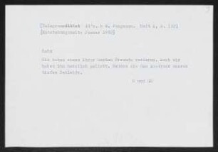 Brief von Gerhart Hauptmann an Viktor Hahn