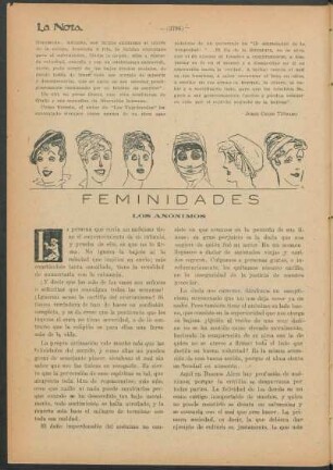 Feminidades : Los anónimos