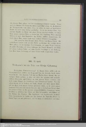 66. 1895. 23. April. Trinkspruch bei der Feier von Königs Geburtstag