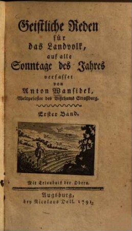Geistliche Reden für das Landvolk, auf alle Sonntage des Jahres, 1