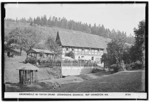 Grundmühle im Tiefen Grund. Ruf Hohnstein 187