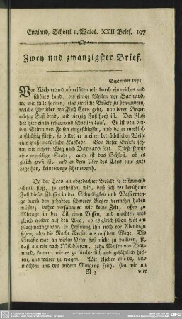 Zwey und zwanzigster Brief