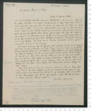Brief von Adelbert von Chamisso an Augusta Klaproth, geschrieben von Johann Friedrich Palm