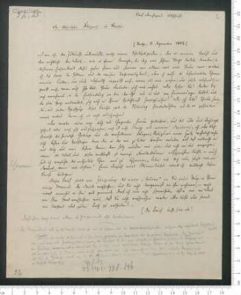 Brief von Adelbert von Chamisso an Augusta Klaproth, geschrieben von Johann Friedrich Palm
