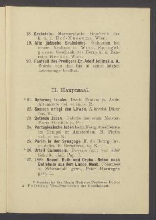 II. Hauptsaal