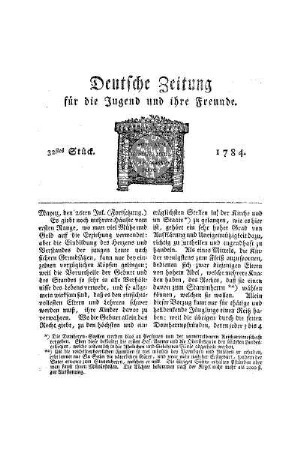 Maynz, den 26ten Jul. : (Fortsetzung)