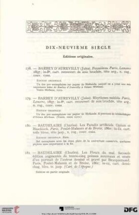 Dix-neuvième siècle (Nr. 178-226)