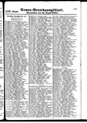 1118.Ausgabe. Mittwoch, 23. August 1916