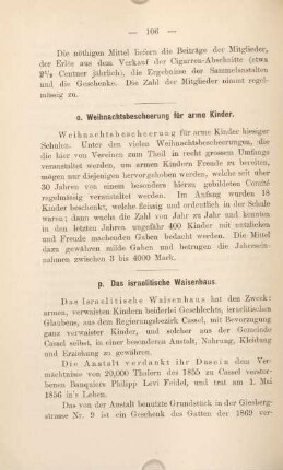 p) Das israelitische Waisenhaus.