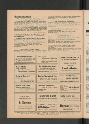 Arbeitsgemeinschaften der Volkshochschule in Langenhorn