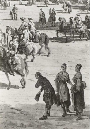 Der Neumarkt zu Dresden vom Jüdenhof aus