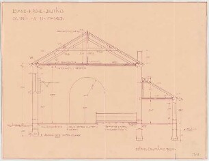Fischer, Theodor; Gauting / Starnberg (Bayern); Ev. Christuskirche - Schnitt