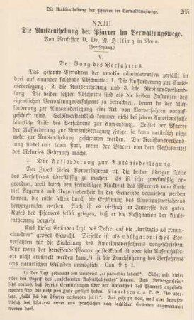 265-277 Die Amtsenthebung der Pfarrer im Verwaltungswege : Fortsetzung
