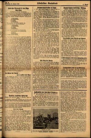 Zweite Ausgabe vom Mittwoch, den 21. Januar 1942.